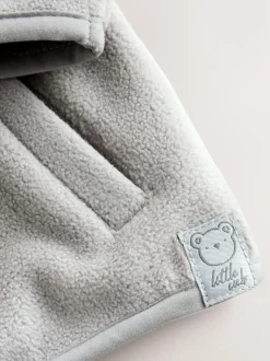 Next Micro Fleece Baby Zip Jacket (0mths-2yrs) Grey New