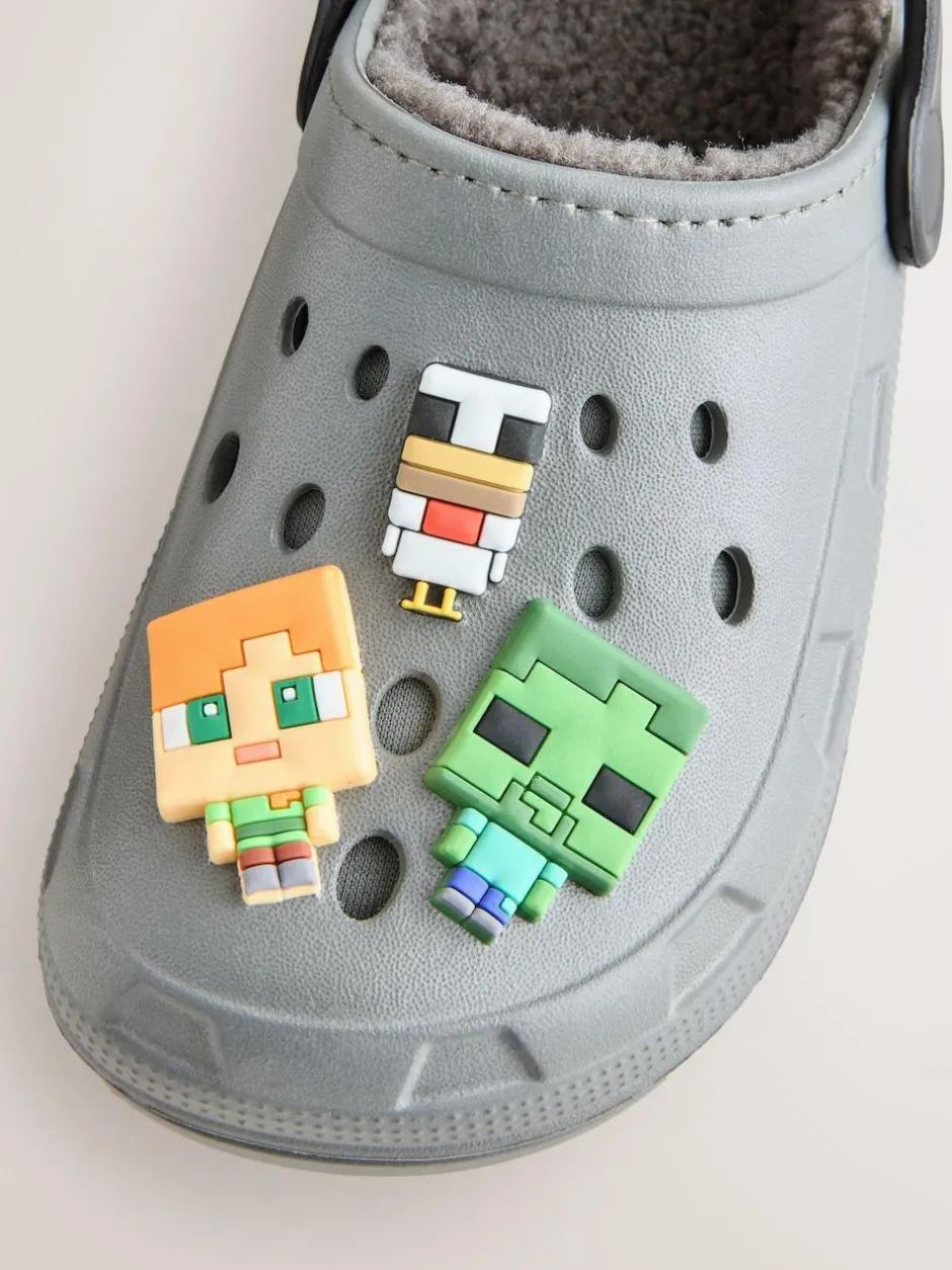 Next Minecraft Warm Lined Slipper Clogs Grey Best