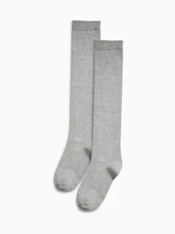 Next Modal Blend Knee High Socks 2 Pack Grey Clearance