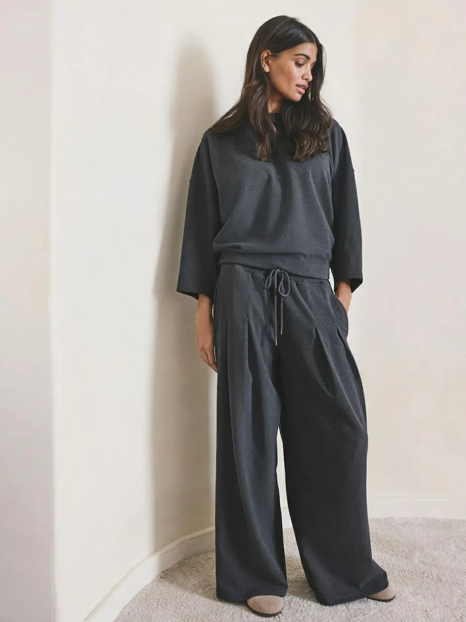 Next Grey N.Premium Brushed Wide Sweatshirt Outlet
