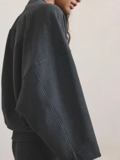 Next Grey N.Premium Brushed Wide Sweatshirt Outlet