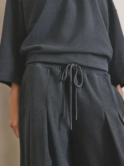 Next N.Premium Wide Leg Joggers Grey Clearance