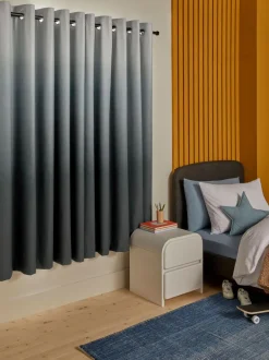 Next Eyelet Blackout Curtains Grey Ombre Outlet