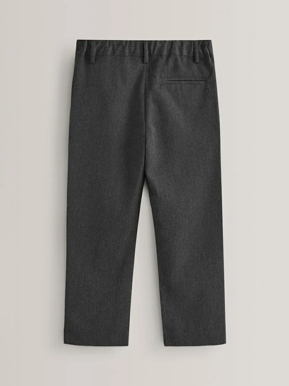 Next Plus Waist Straight Leg School Trousers (3-17yrs) Grey Outlet