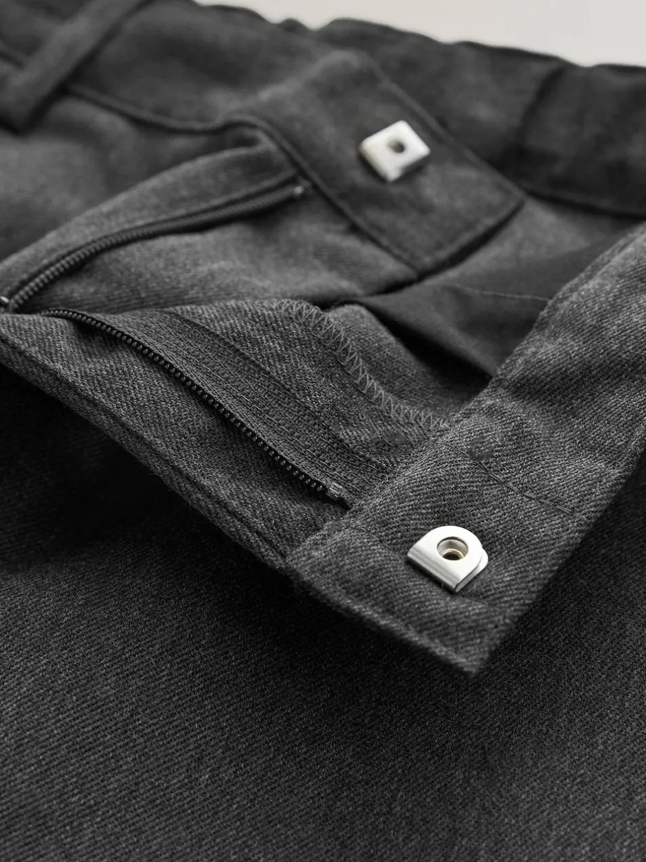 Next Plus Waist Straight Leg School Trousers (3-17yrs) Grey Outlet
