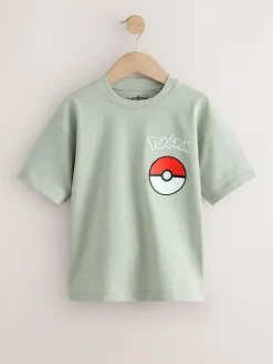 Next Grey Pokemon Multi Character Back Print T-Shirt (4-14yrs)