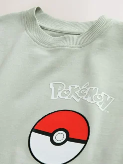 Next Grey Pokemon Multi Character Back Print T-Shirt (4-14yrs)