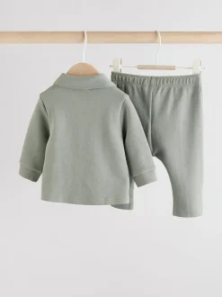 Next Polo Top and Legging Baby Set (0mths-2yrs) Grey Discount