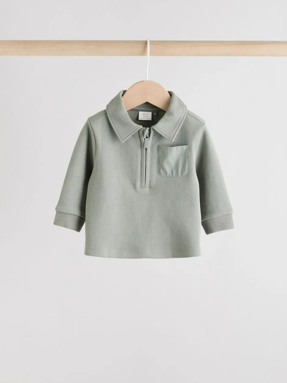 Next Polo Top and Legging Baby Set (0mths-2yrs) Grey Discount