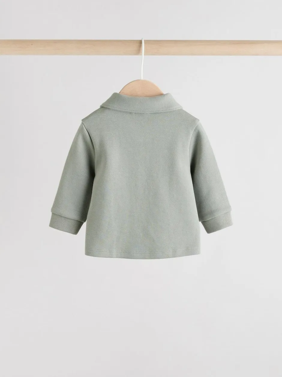 Next Polo Top and Legging Baby Set (0mths-2yrs) Grey Discount