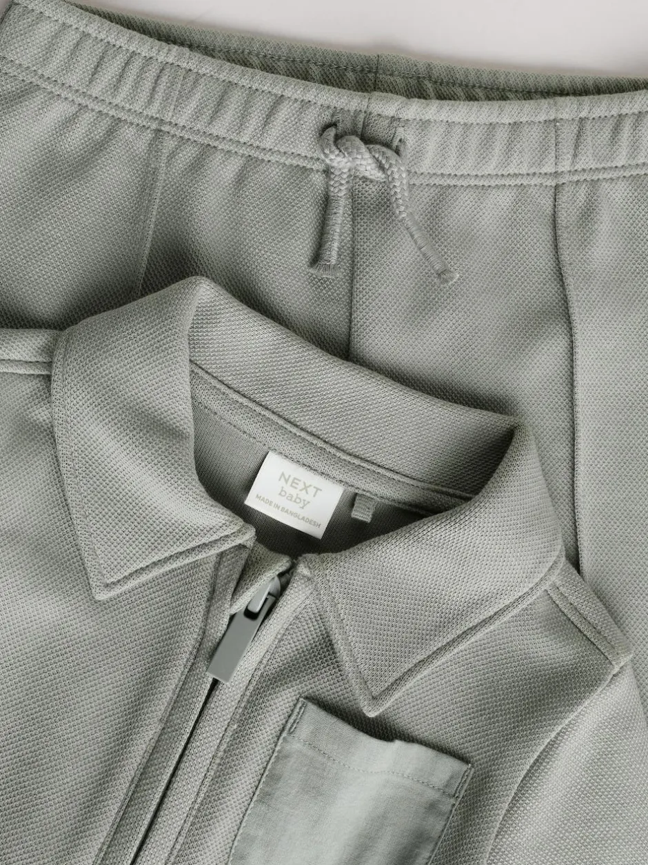 Next Polo Top and Legging Baby Set (0mths-2yrs) Grey Discount