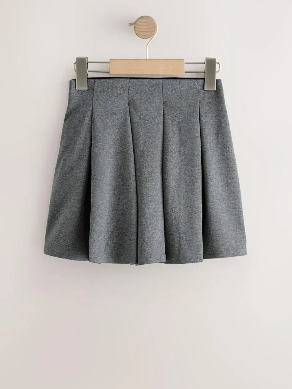 Next Pull on Jersey Stretch Pleated School Skirt (3-17yrs) Grey Outlet