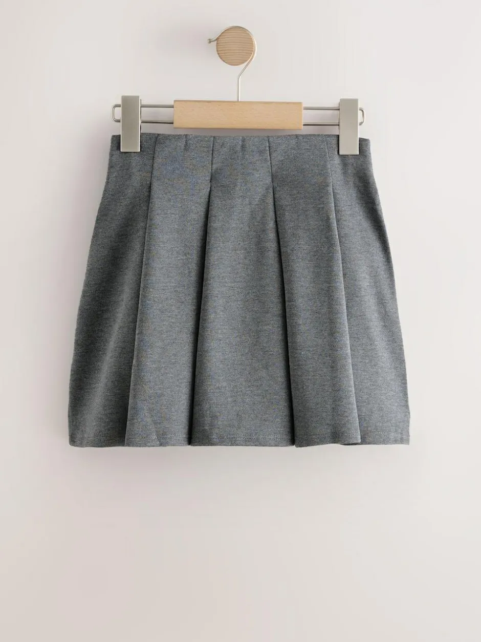 Next Pull on Jersey Stretch Pleated School Skirt (3-17yrs) Grey Outlet