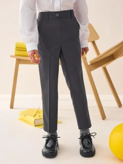 Next Pull-On Waist Plain Front School Trousers (3-17yrs) Grey