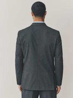 Next Grey Regular Fit Texture Motionflex Stretch Suit Jacket Best