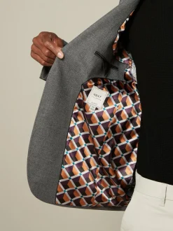 Next Regular Fit Textured Smart Blazer Grey
