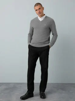 Next Regular Fit Textured Oxford Mock Shirt Jumper Grey Discount