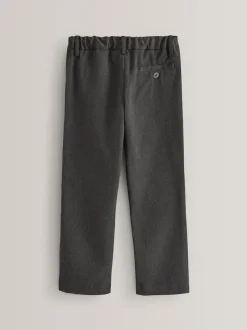 Next Regular Leg Pull On Waist School Trousers 2 Pack (3-17yrs) Grey Sale