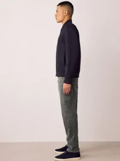 Next Regular Tapered Fit Authentic Stretch Denim Jeans Grey Clearance