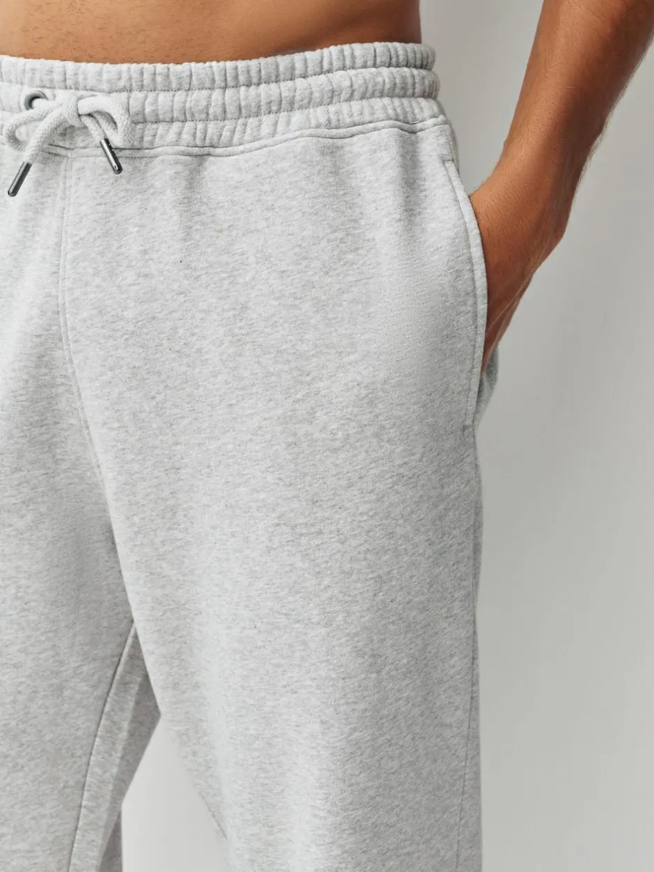 Next Relaxed Fit Slim Fit Brushback Heavyweight Joggers Grey
