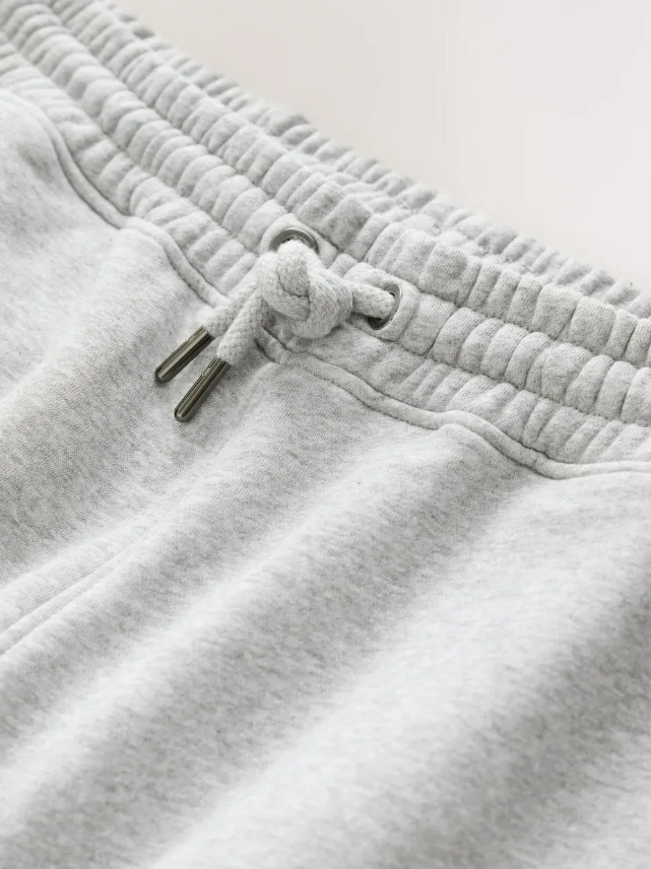 Next Relaxed Fit Slim Fit Brushback Heavyweight Joggers Grey