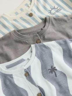 Next Grey Scandi Cactus Baby Rompers 3 Pack Best
