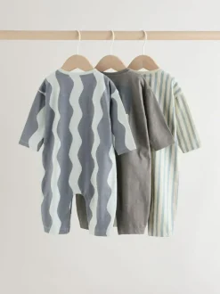 Next Grey Scandi Cactus Baby Rompers 3 Pack Best