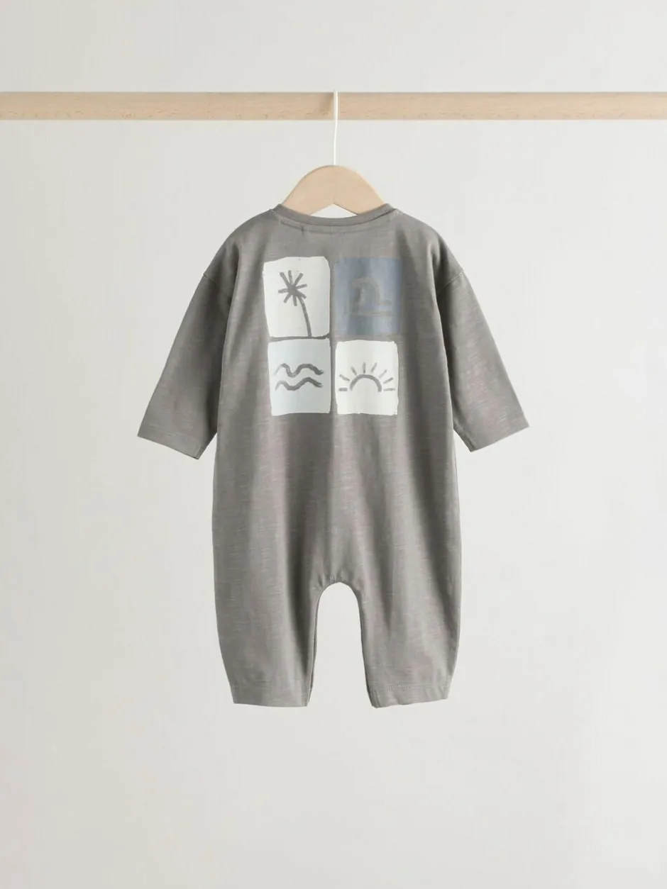 Next Grey Scandi Cactus Baby Rompers 3 Pack Best