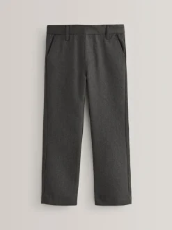 Next School Pull On Waist Straight Trousers (3-17yrs) Grey Hot