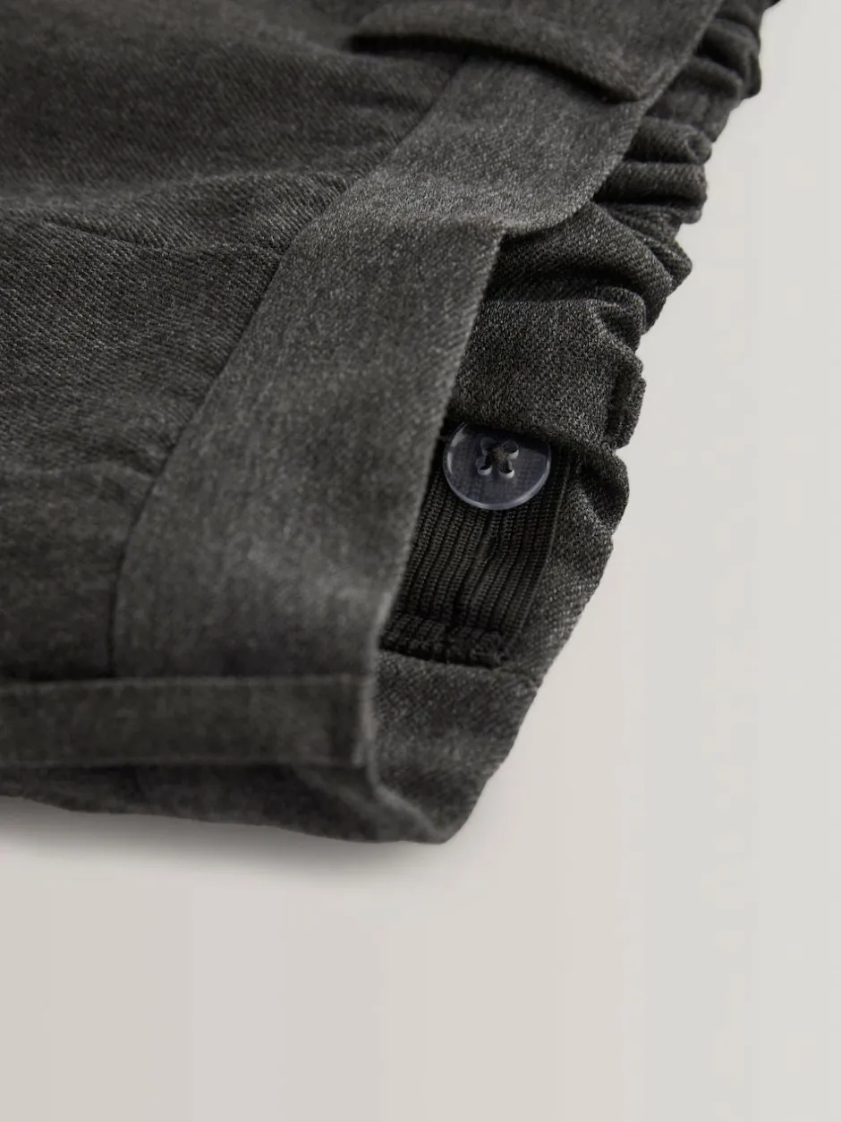 Next School Pull On Waist Straight Trousers (3-17yrs) Grey Hot