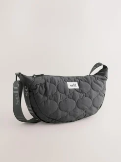Next Grey Self. Nylon Sling Bag Discount