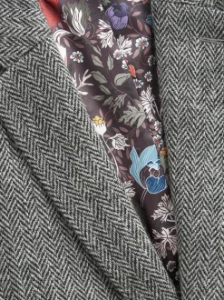 Next Signature Harris Tweed British Wool Blazer Grey Best