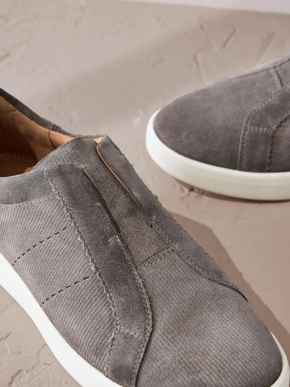 Next Signature Premium Leather Laceless Slip-On Trainers Grey Sale