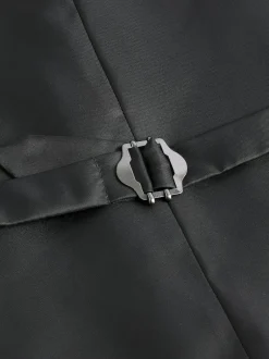 Next Signature Zignone Italian Wool Cashmere Blend Flannel Suit Waistcoat Grey Best