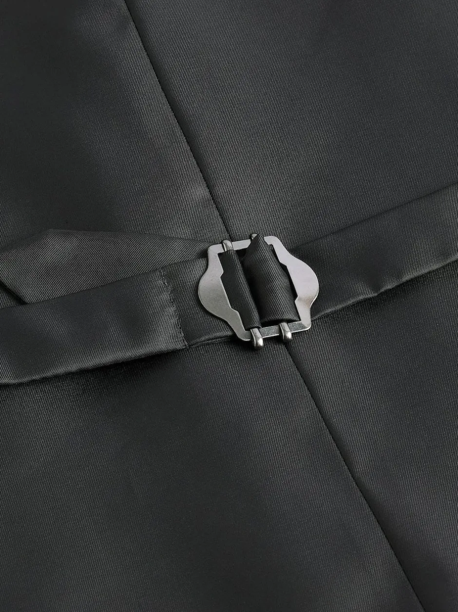 Next Signature Zignone Italian Wool Cashmere Blend Flannel Suit Waistcoat Grey Best
