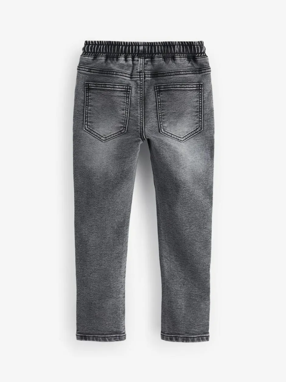 Next Skinny Fit Stretch Elasticated Waist Jeans (3-16yrs) Grey New