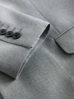 Next Skinny Fit Textured Suit Jacket Grey Hot
