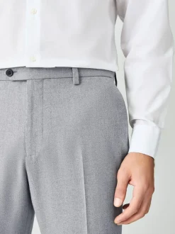 Next Skinny Fit Textured Suit Trousers Grey