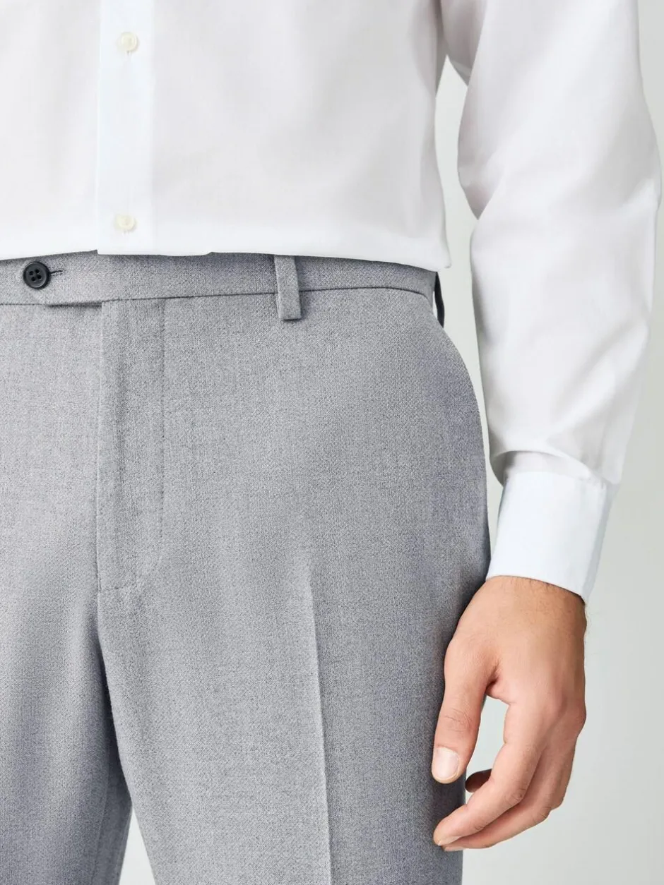 Next Skinny Fit Textured Suit Trousers Grey
