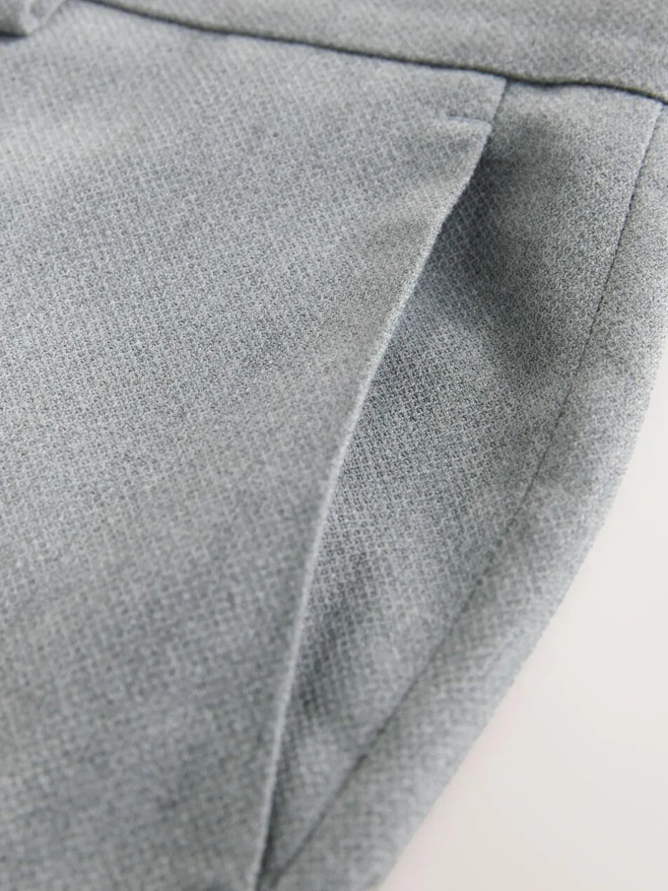 Next Skinny Fit Textured Suit Trousers Grey