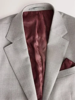 Next Slim Fit Signature Tollegno Italian Wool Textured Suit Jacket Grey Online