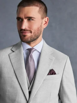 Next Slim Fit Signature Tollegno Italian Wool Textured Suit Jacket Grey Online