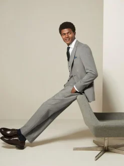 Next Grey Slim Fit Textured Suit Jacket