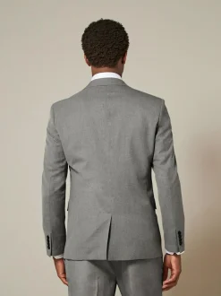 Next Grey Slim Fit Textured Suit Jacket