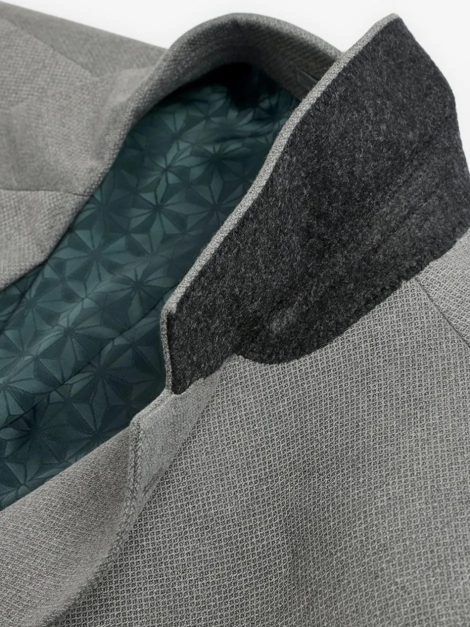Next Grey Slim Fit Textured Suit Jacket