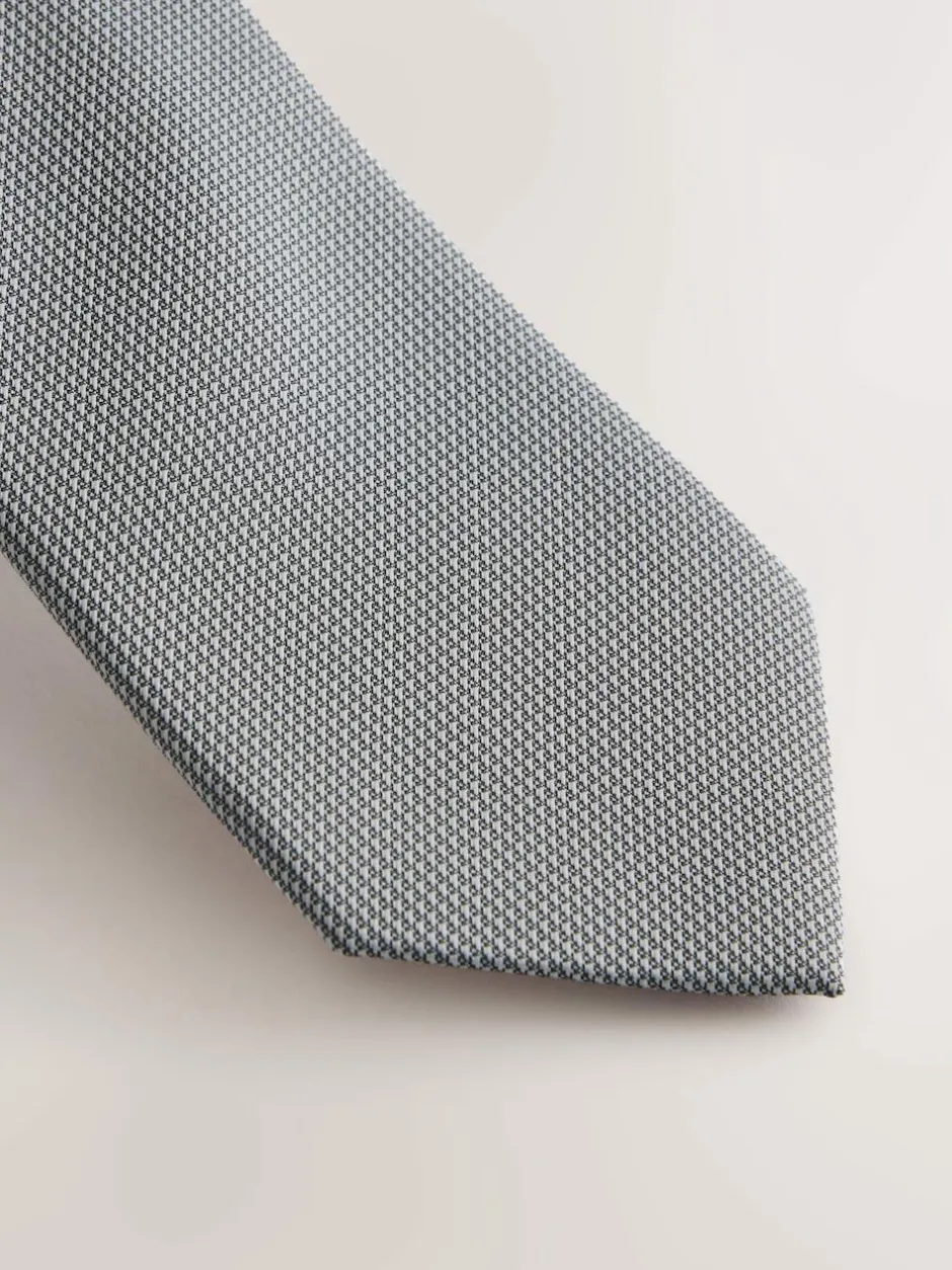 Next Grey Slim Textured Tie Best