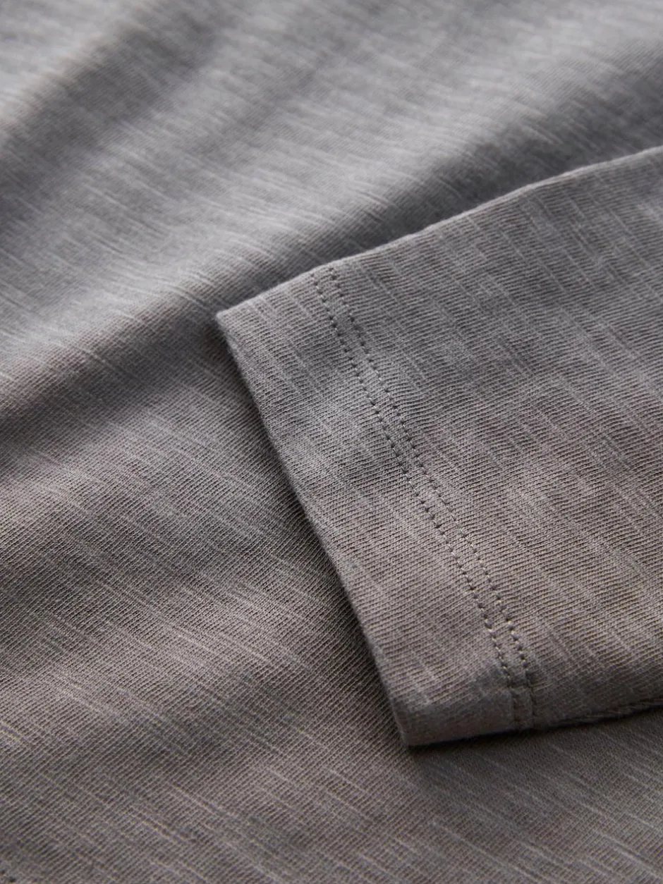 Next Grey Slogan Long Sleeves Semi Plain T-Shirt (3mths-7yrs) Discount