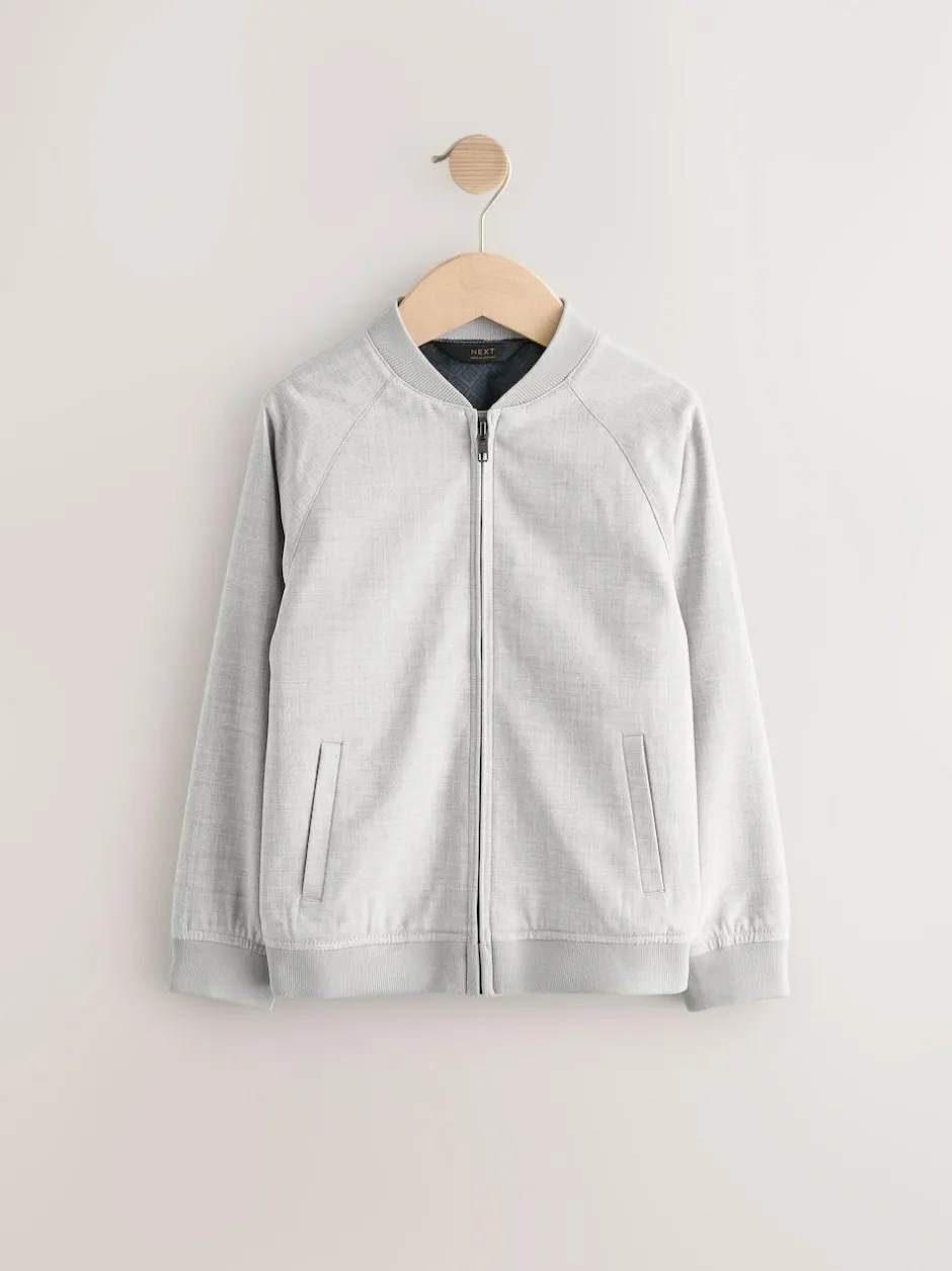 Next Grey Smart Bomber Jacket (3-16yrs) Best