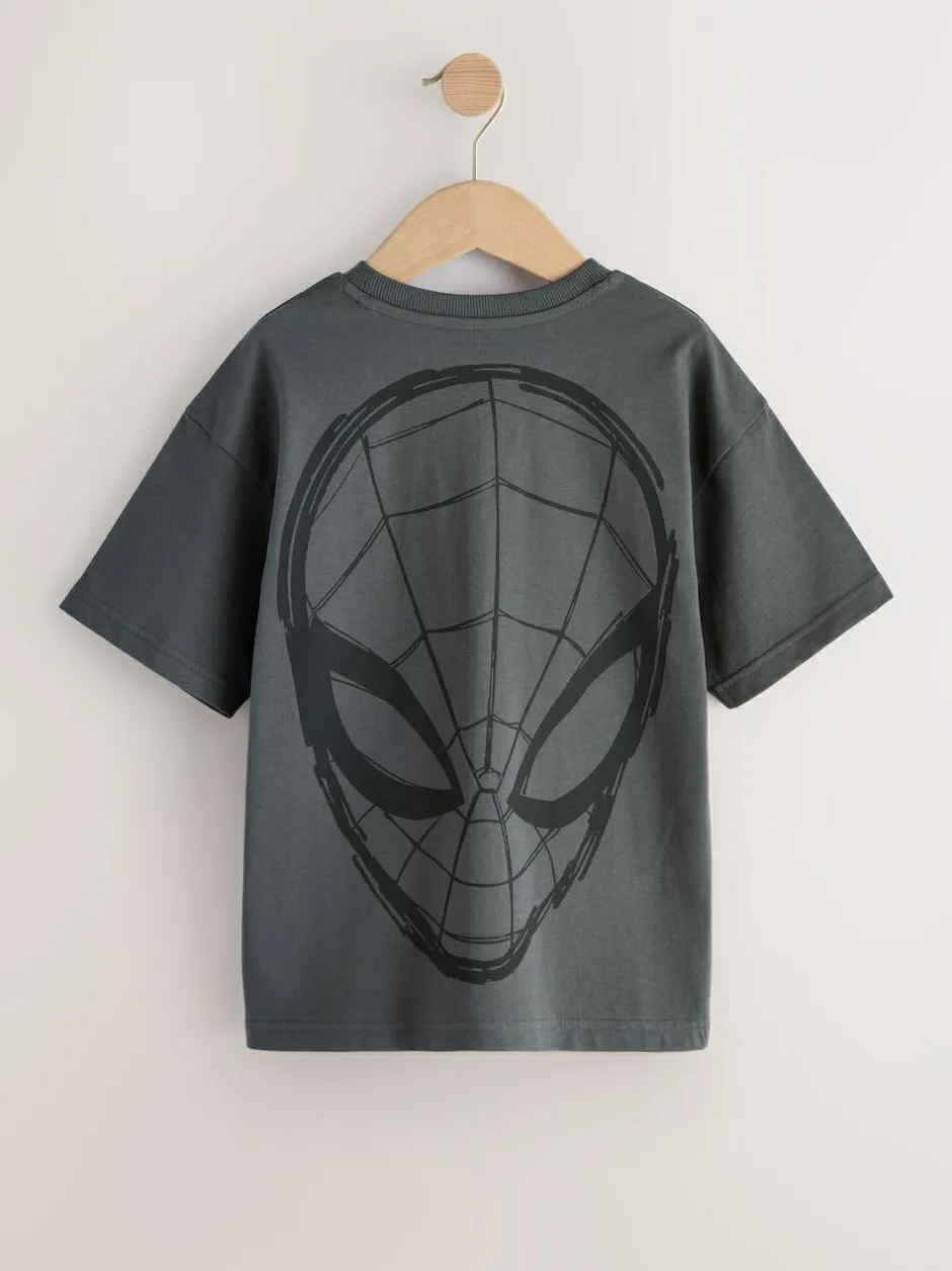 Next Spiderman Short Sleeve T-Shirt (3-16yrs) Grey New