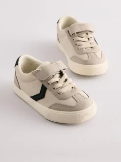 Next Grey Standard Fit (F) Touch Fastening Elastic Lace Trainers Clearance